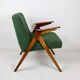 Green Boucle Bunny Armchair by Józef Chierowski, 1970s