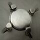 Reed - barton art deco glass-cut silver metal candlestick