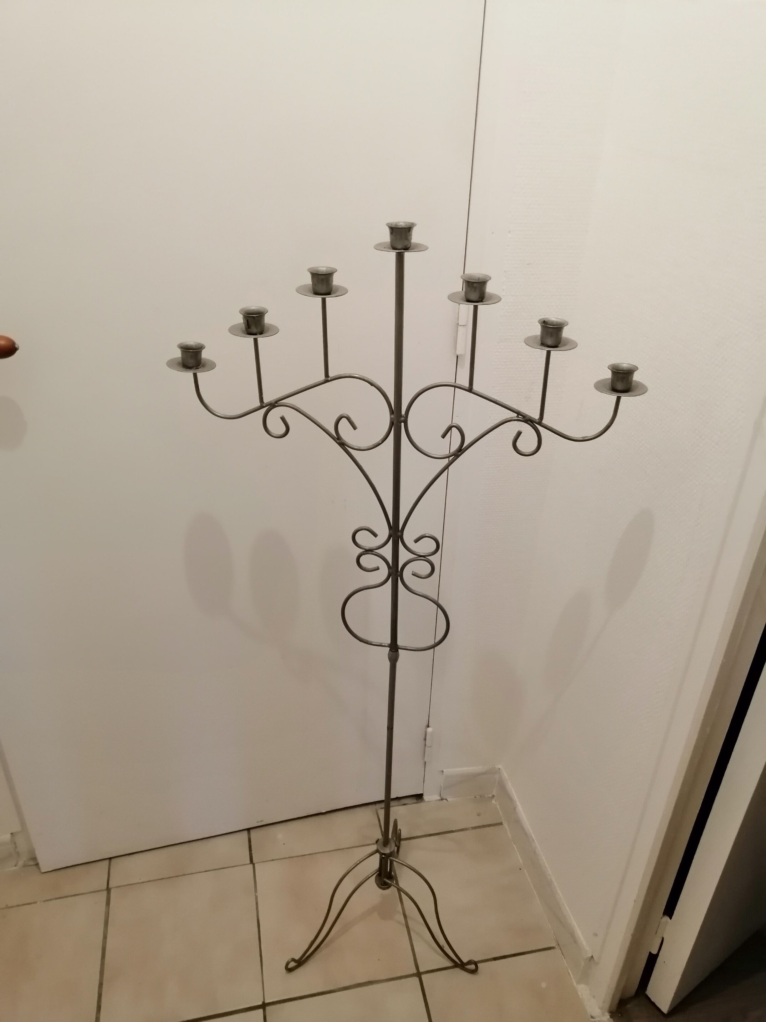 Forged iron candelabrum
