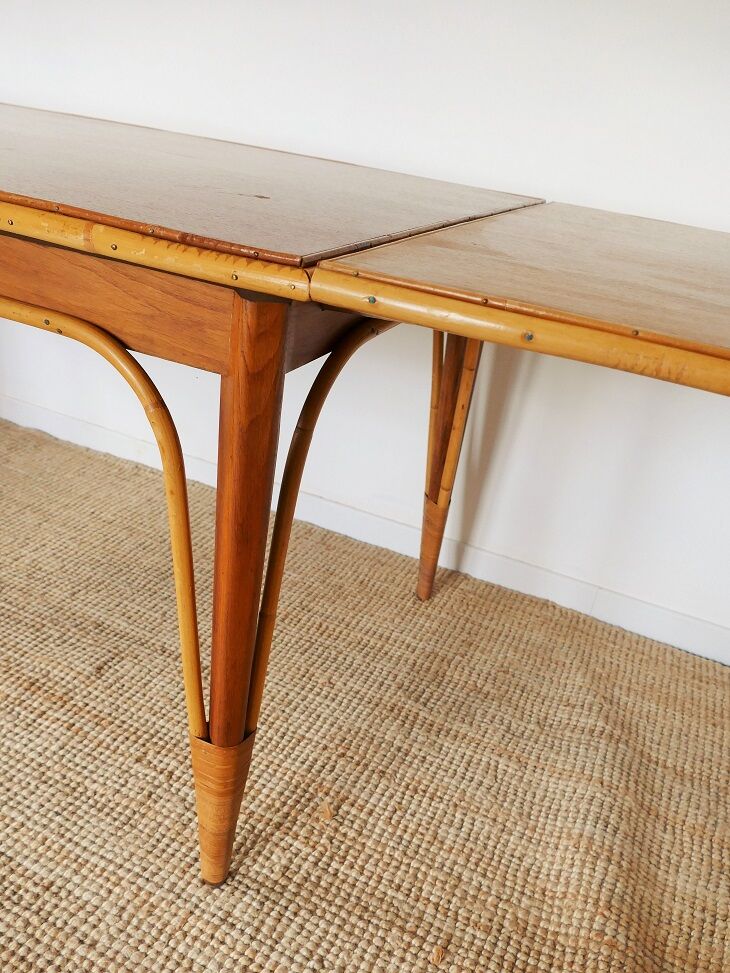 Rattan extension table