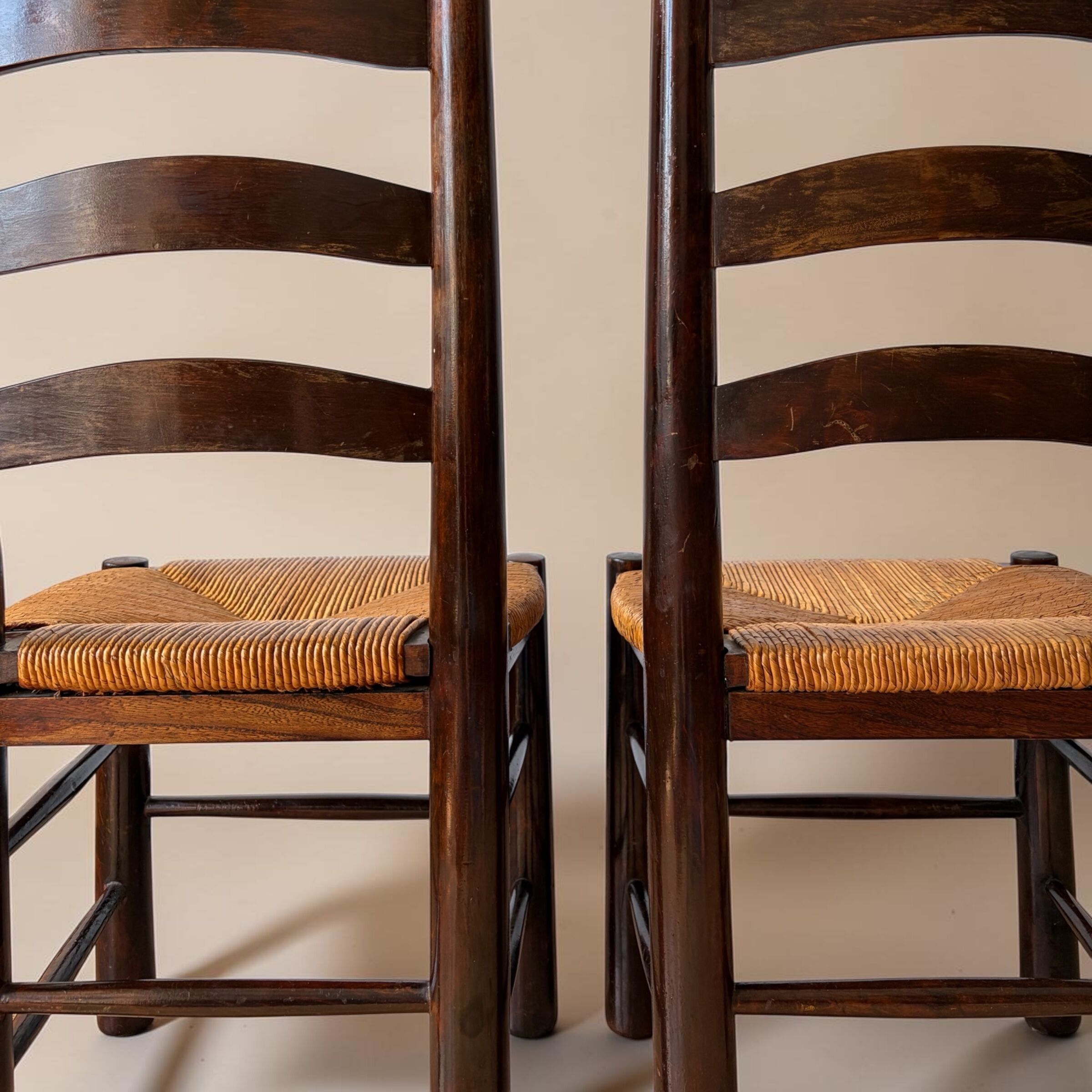 Rustic chairs attributed to Georges Robert.