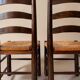 Rustic chairs attributed to Georges Robert.