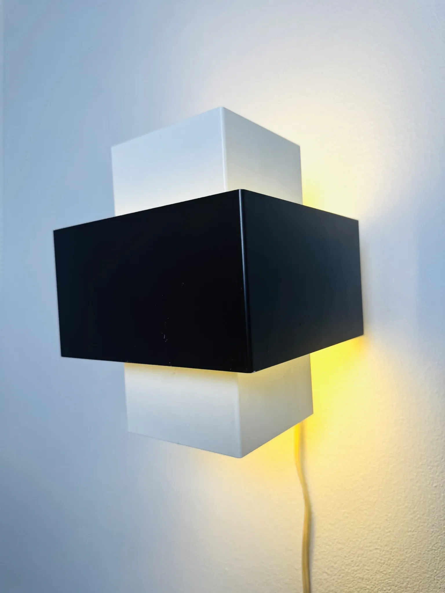 Geometric Wall Lamp By J.J.M. Hoogervorst For Anvia Nederland, The Netherlands, 1960S
