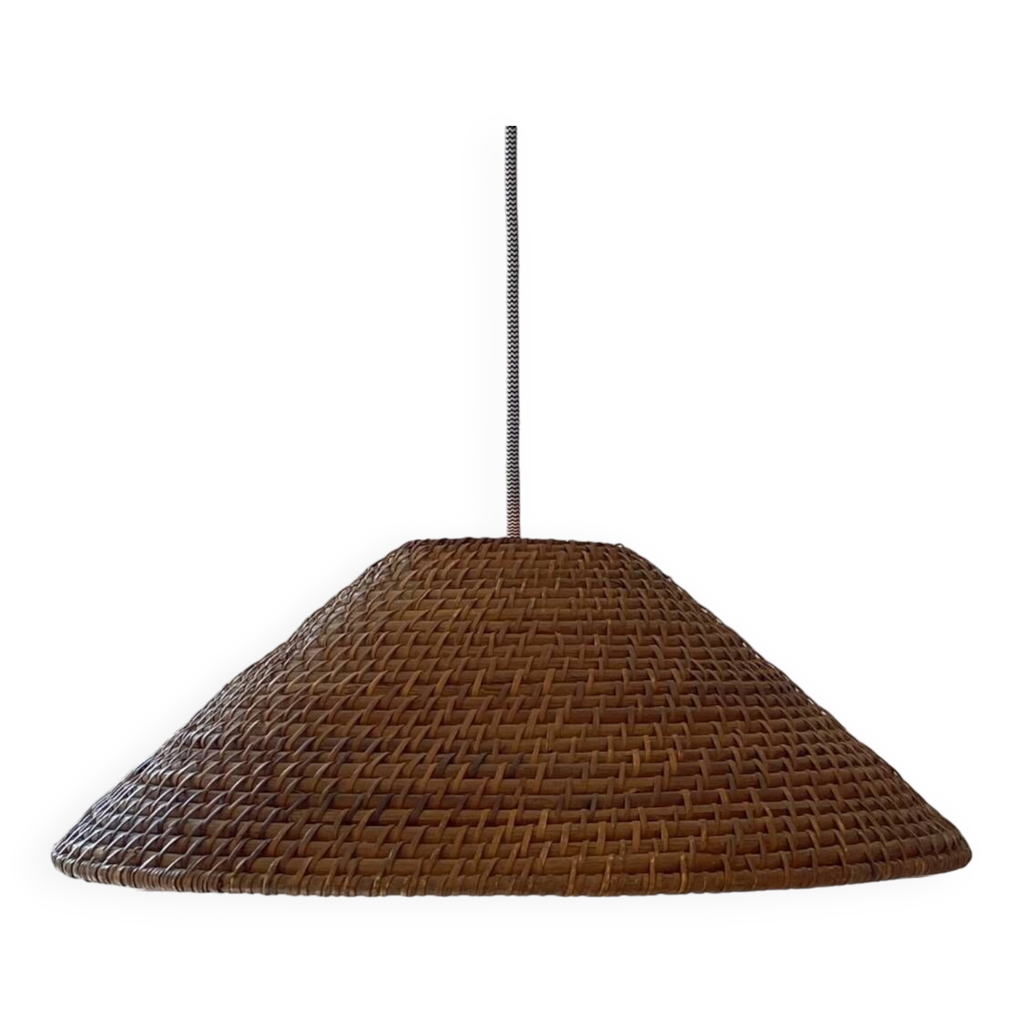 Rattan pendant lamp from the 60s