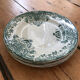 Series of 5 antique flat plates