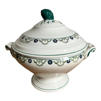 Tureen or vegetable in ancient earthenware