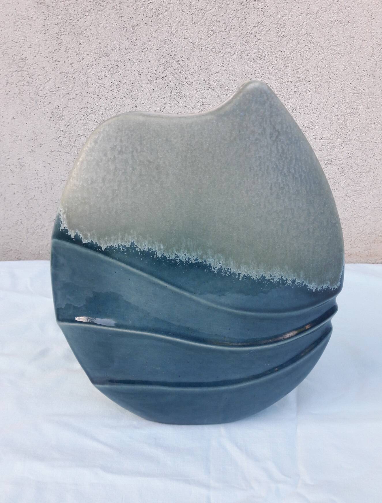 Blue ceramic vase
