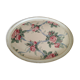 Oval resin tray with rose and ribbon pattern