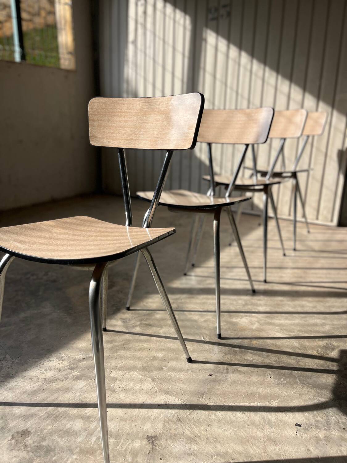 4 vintage Formica chairs