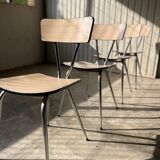 4 chaises vintage en Formica