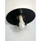 Ancient outdoor swan collar and glass globe sconce