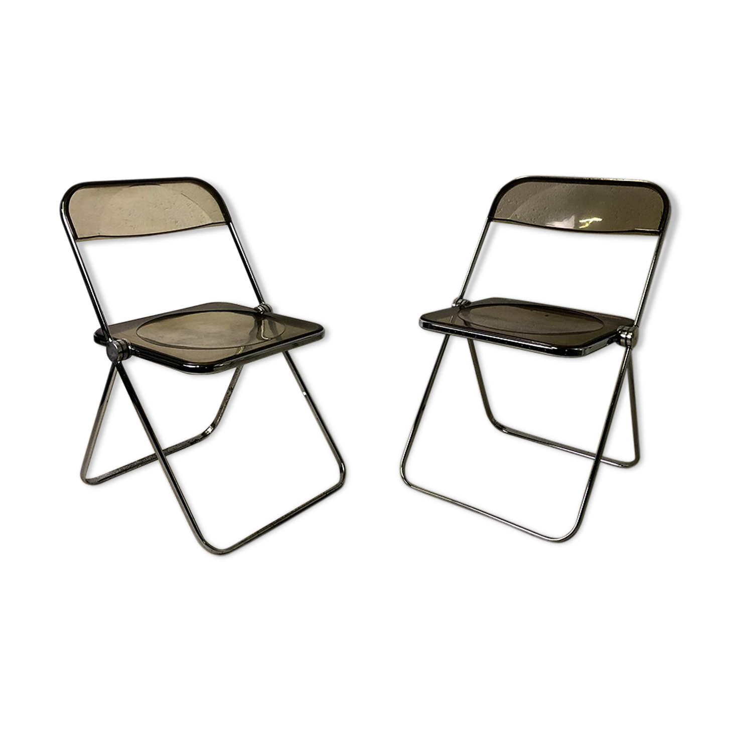 Pair of folding chairs model Plia by Giancarlo Piretti