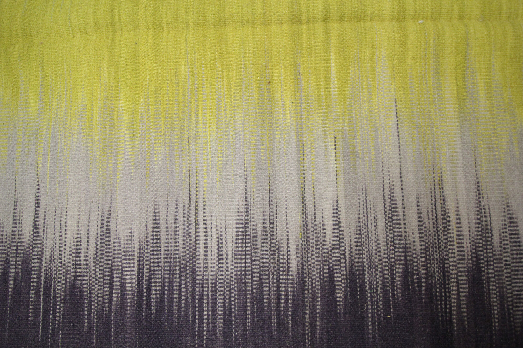 Modern Green Black Wool Kilim Area Rug Handwoven Abstract Rug- 122x183cm