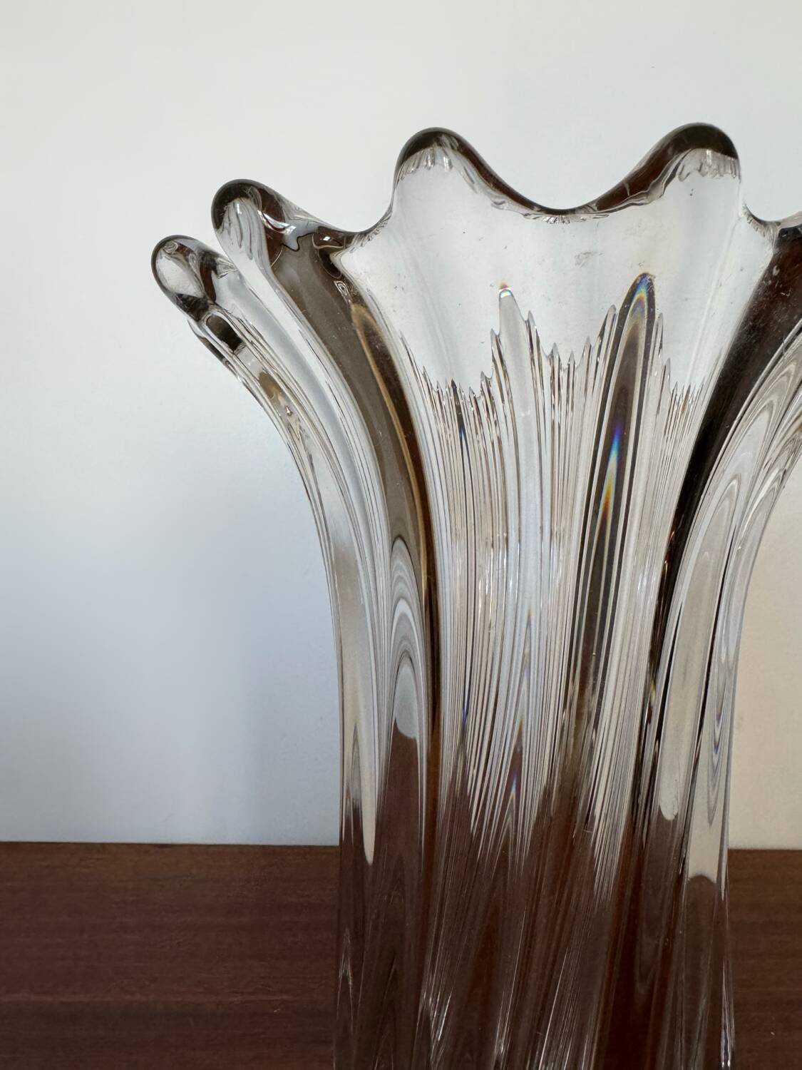Crystal tulip vase from the 60s