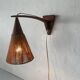 Teak wall lamp with natural ropes by Ib Fabiansen for Fog & Mørup, 1960s, Denmark.