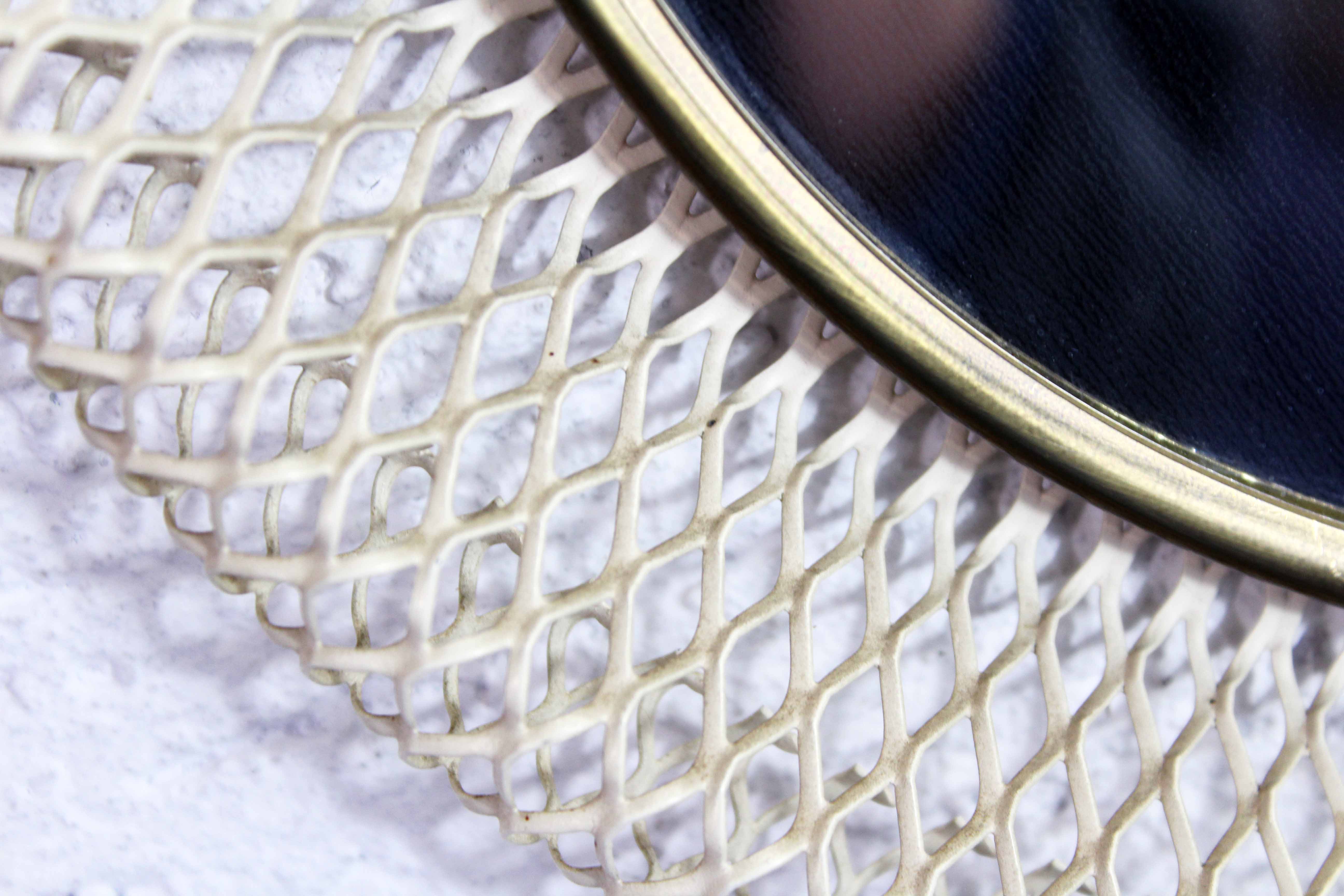 Round metal mirror 1950