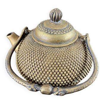 Chinese teapot in brass