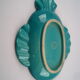 Empty cup stylized fish pocket green earthenware enamelled VERCERAM 1950 to 1970
