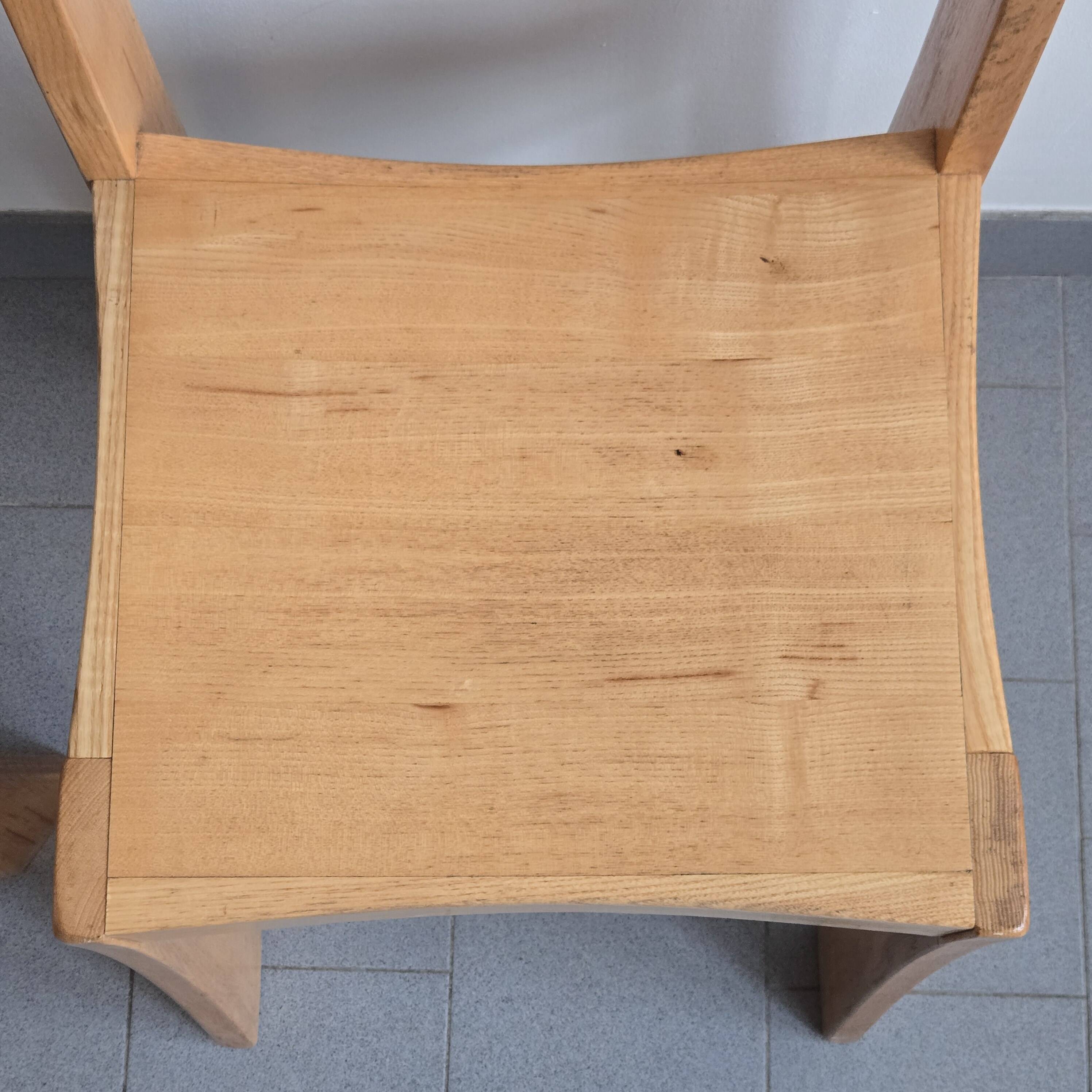 Pair of vintage 1970s elm chairs