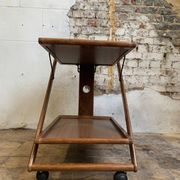 Folding wooden service trolley, 1960