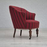 1950s, Danish lounge chair, original condition, red furniture wool.