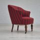 1950s, Danish lounge chair, original condition, red furniture wool.