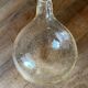 Petite Dame Jeanne en verre bullé transparent