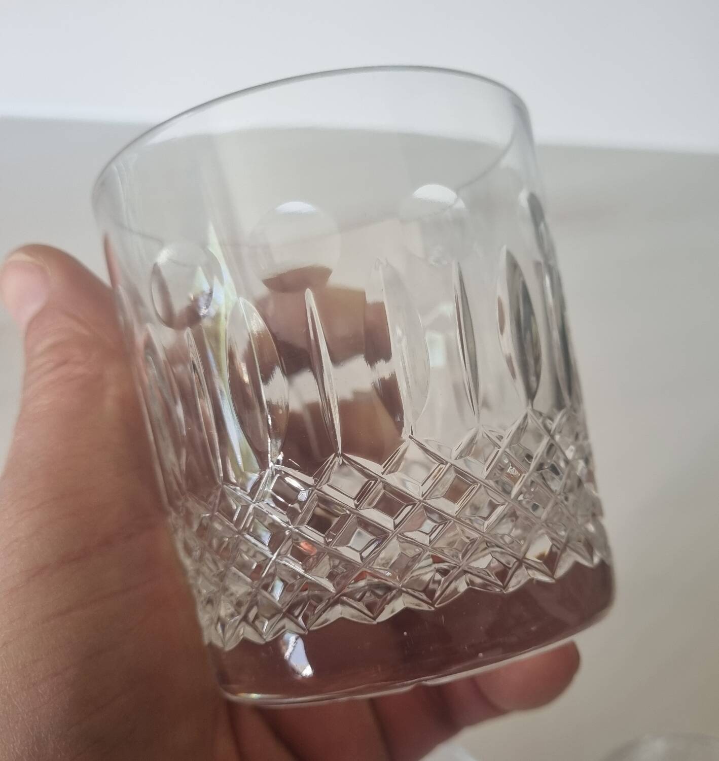 3 high-quality crystal whisky glasses