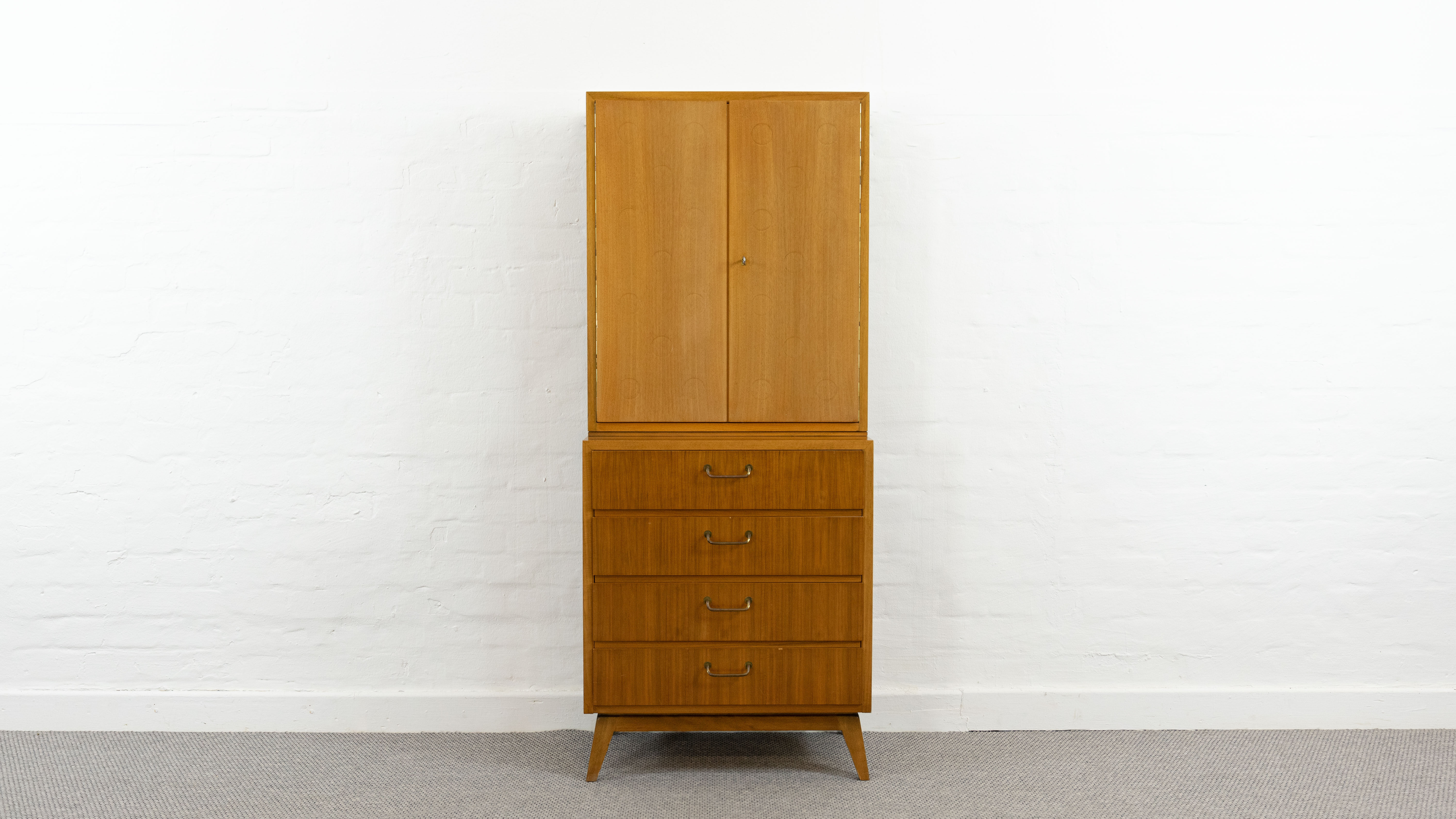Vintage mid century bar cabinet by ernst behr, germany 1950s