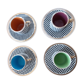 Set of 4 cups Salins France, 50s/60s