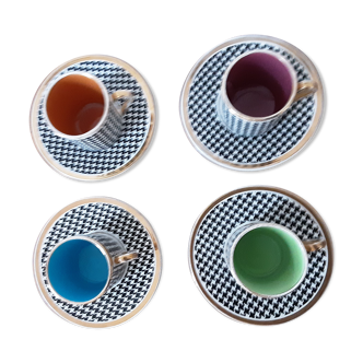 Set of 4 cups Salins France, 50s/60s