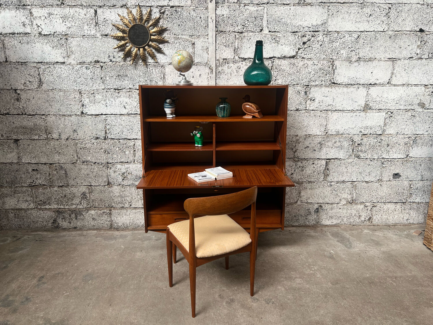 Secretary, 1960 Scandinavian high teak row