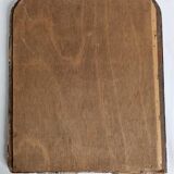 Antique Louis-Philippe mirror, painted wood imitation wood, 30 x 37 cm, 19th century