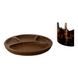 Teak aperitif tray plate, design 1960 Denmark