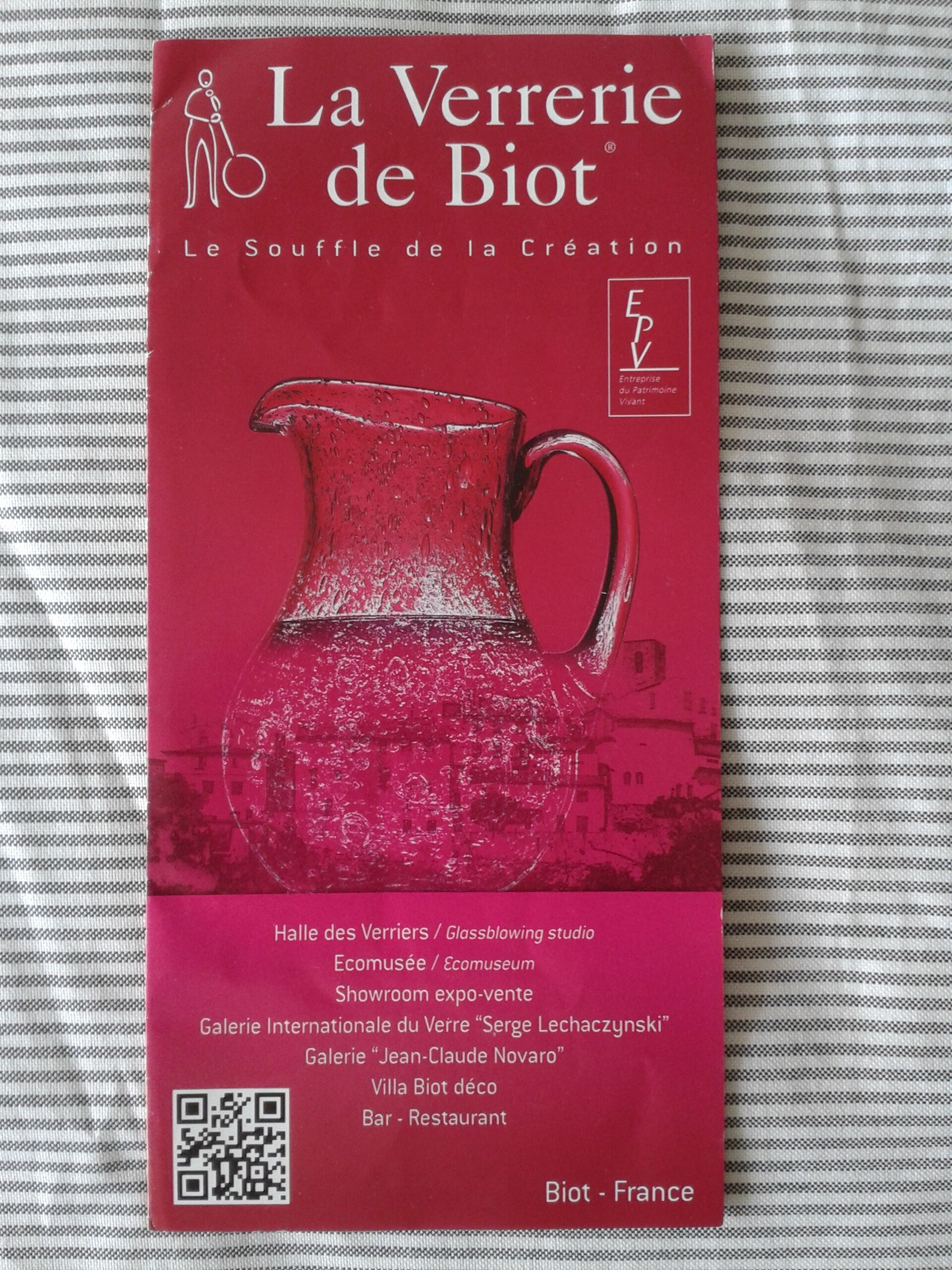 A bolted glass carafe