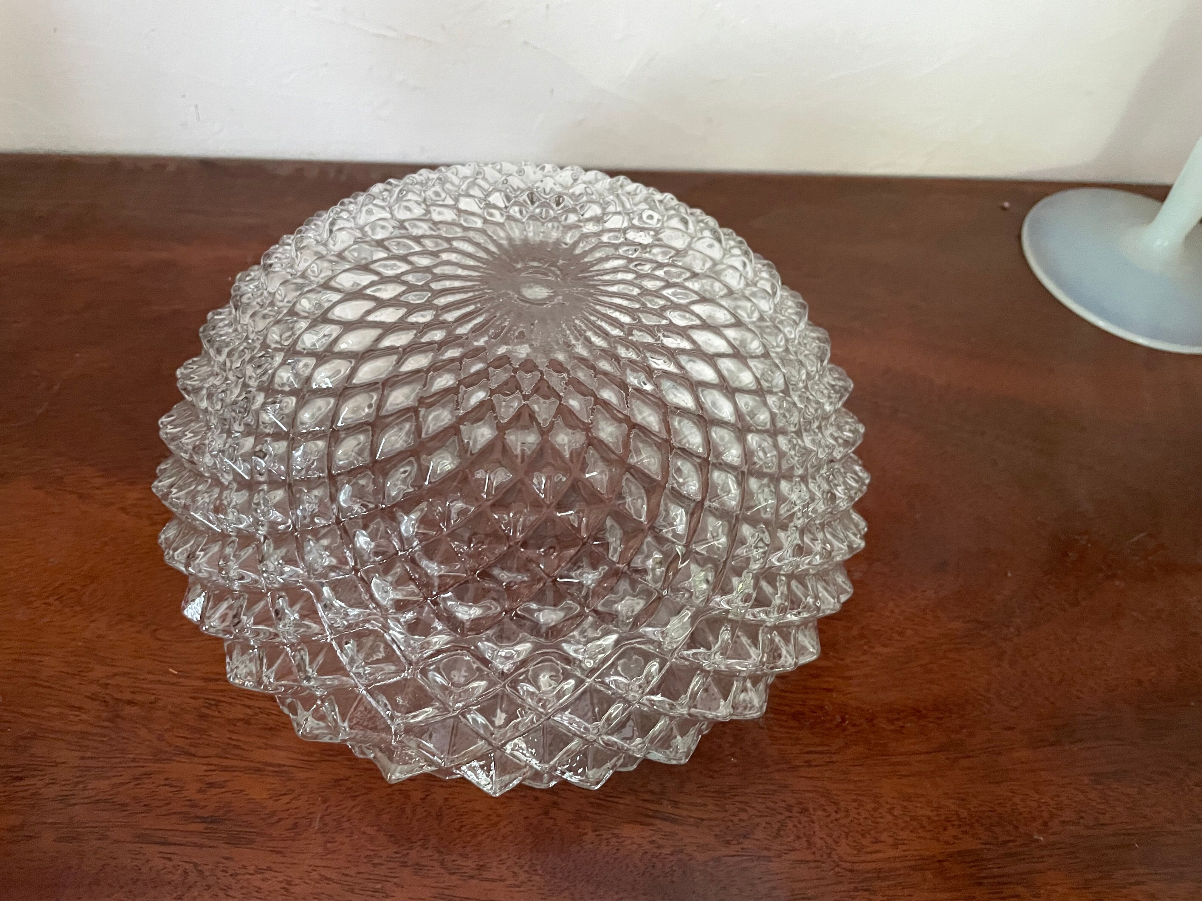 Vintage glass sea urchin ceiling lamp