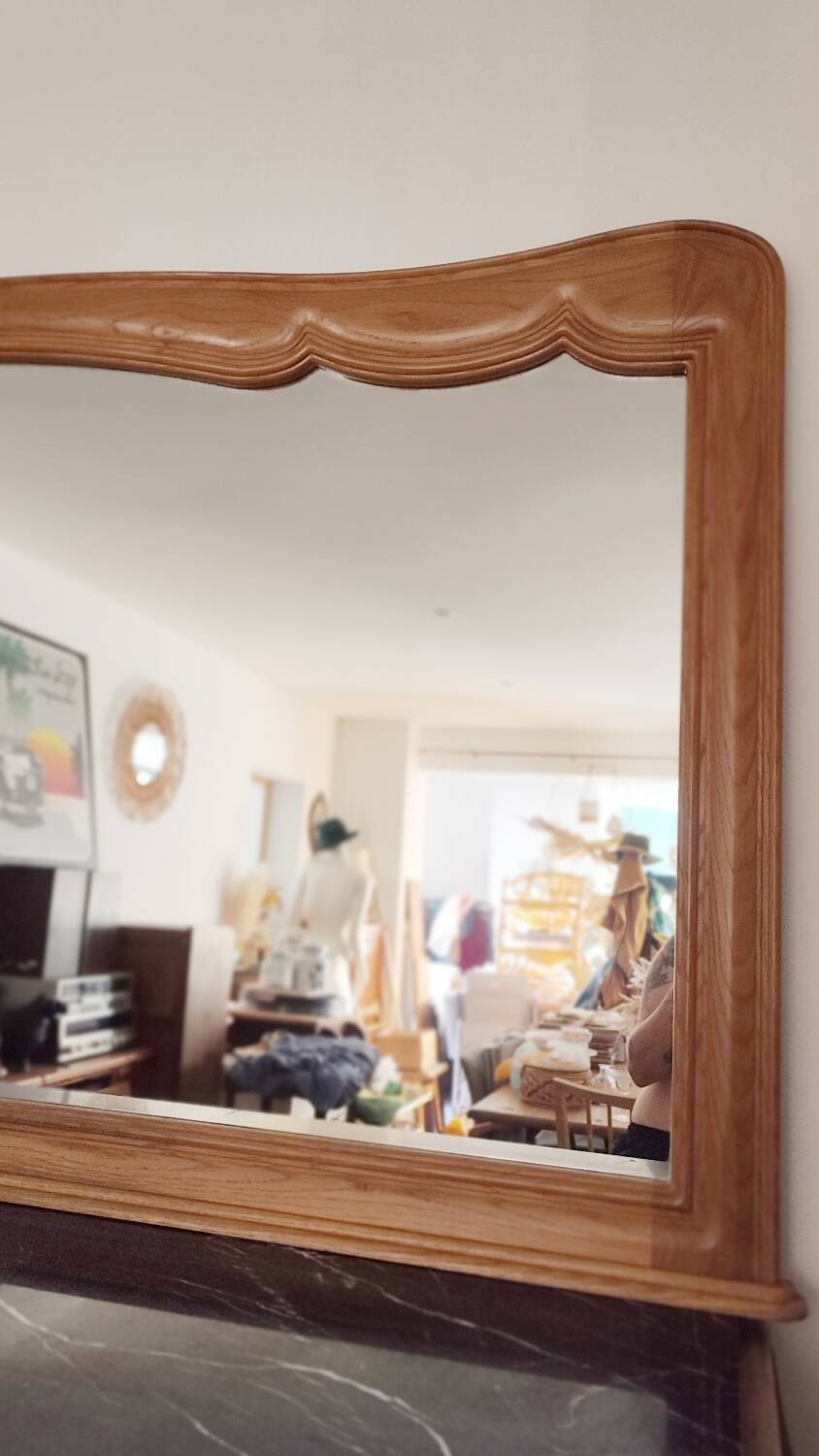 Large oak mirror 1950