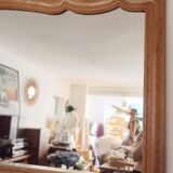 Grand miroir en chêne 1950