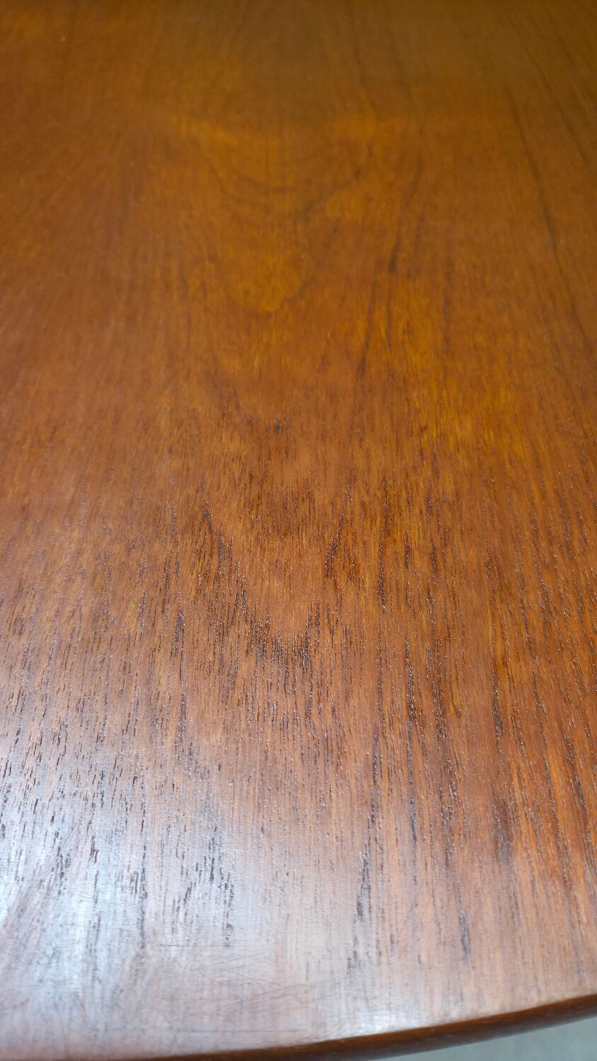 1960 stamped round teak dining table