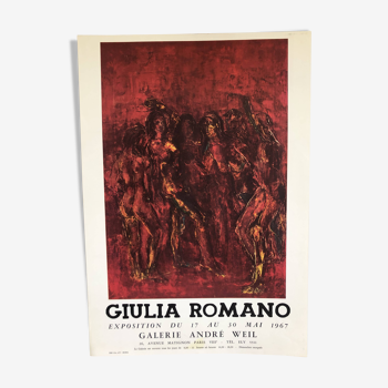 Affiche Guilia Romano Galerie André Weill 1967