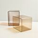 Pair of Vintage 70s Smoked Plexiglass Stands