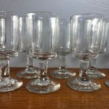 12 wine glasses made of blown glass