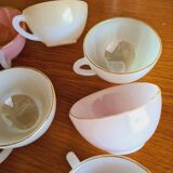 Vintage cups Harlequin Arcopal