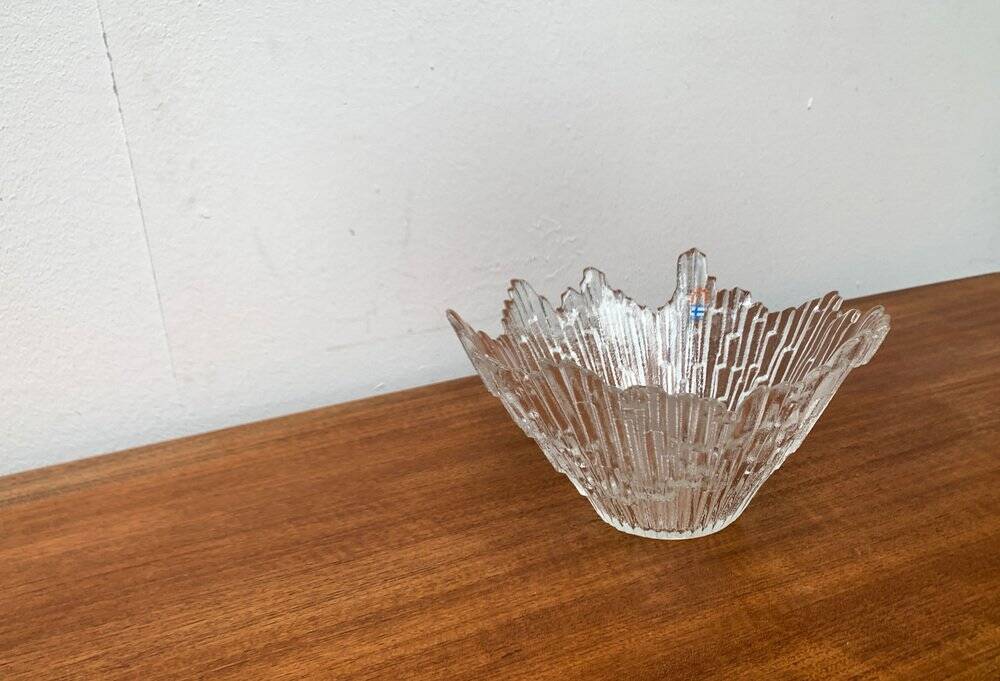 Mid-Center Finnish Revontulet Glass Bowl by Tauno Wirkkala for Humppila