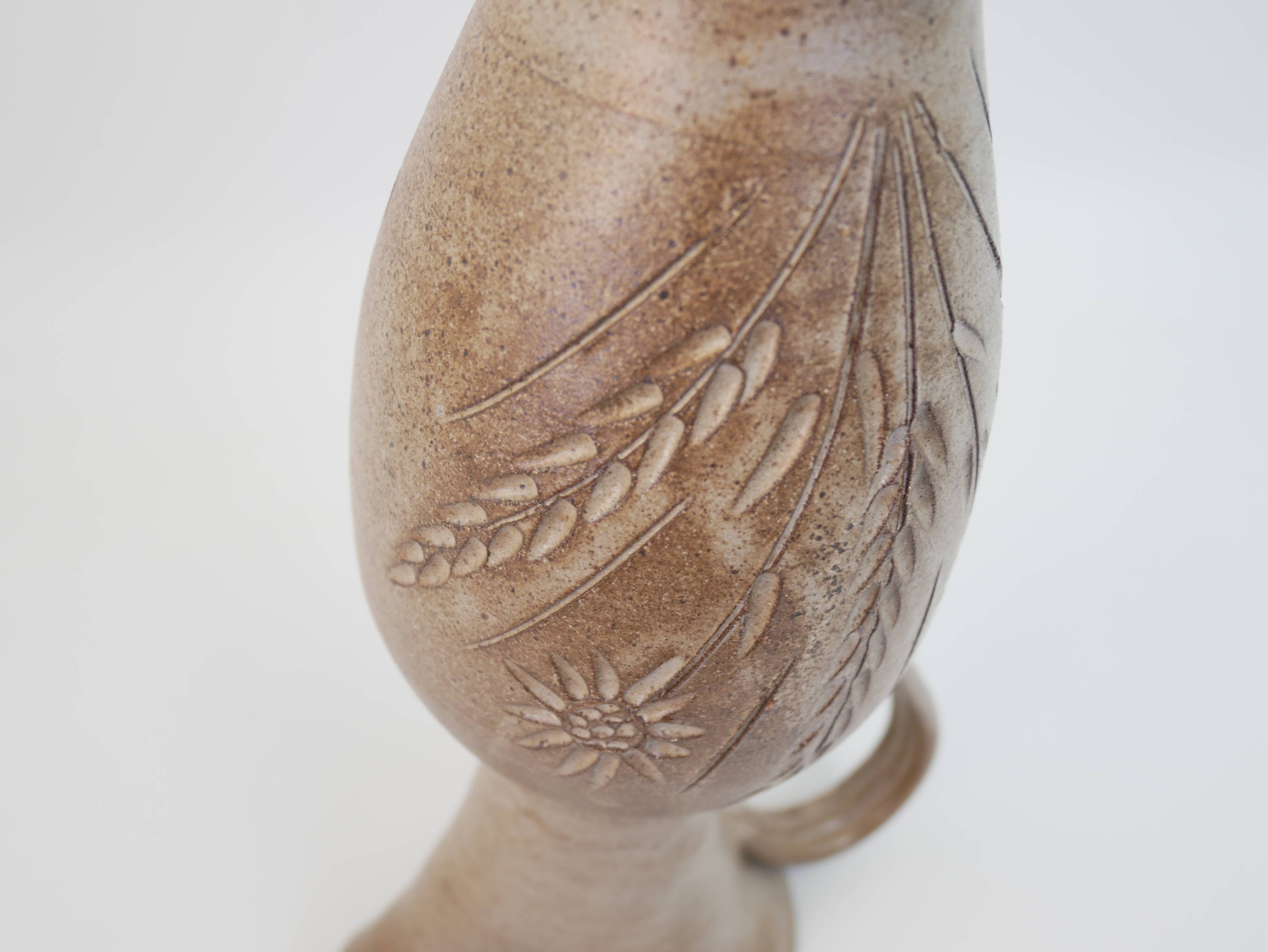 Large chiseled ceramic jug from Vallauris