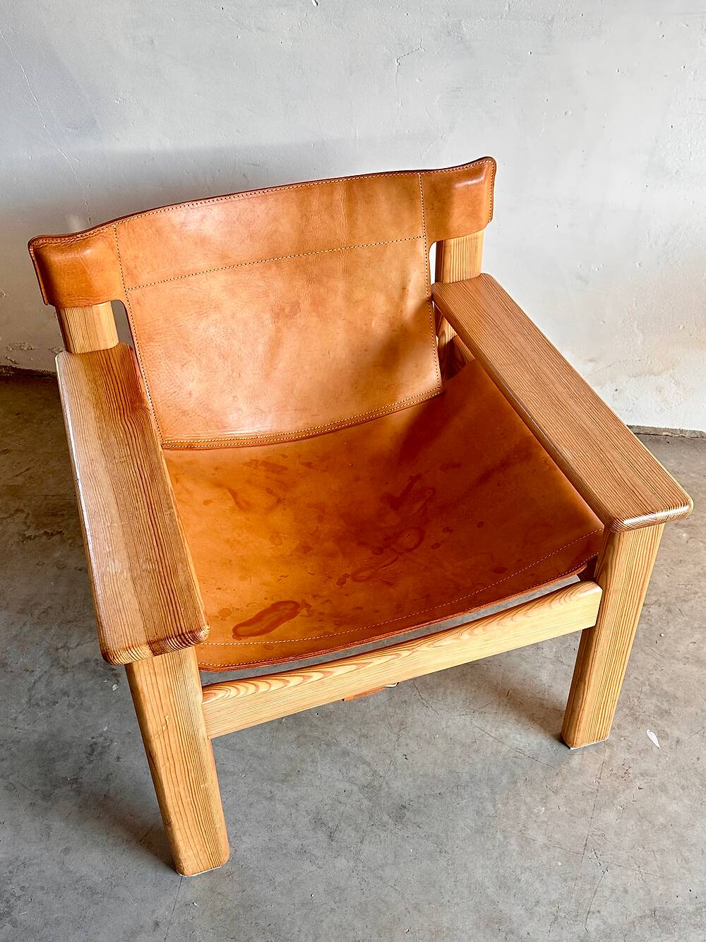 Leather lounge chair 'Natura', Karin Mobring, Ikea, Sweden, 70s