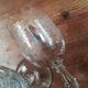 Set of 7 glasses cut with hearts and scrolls