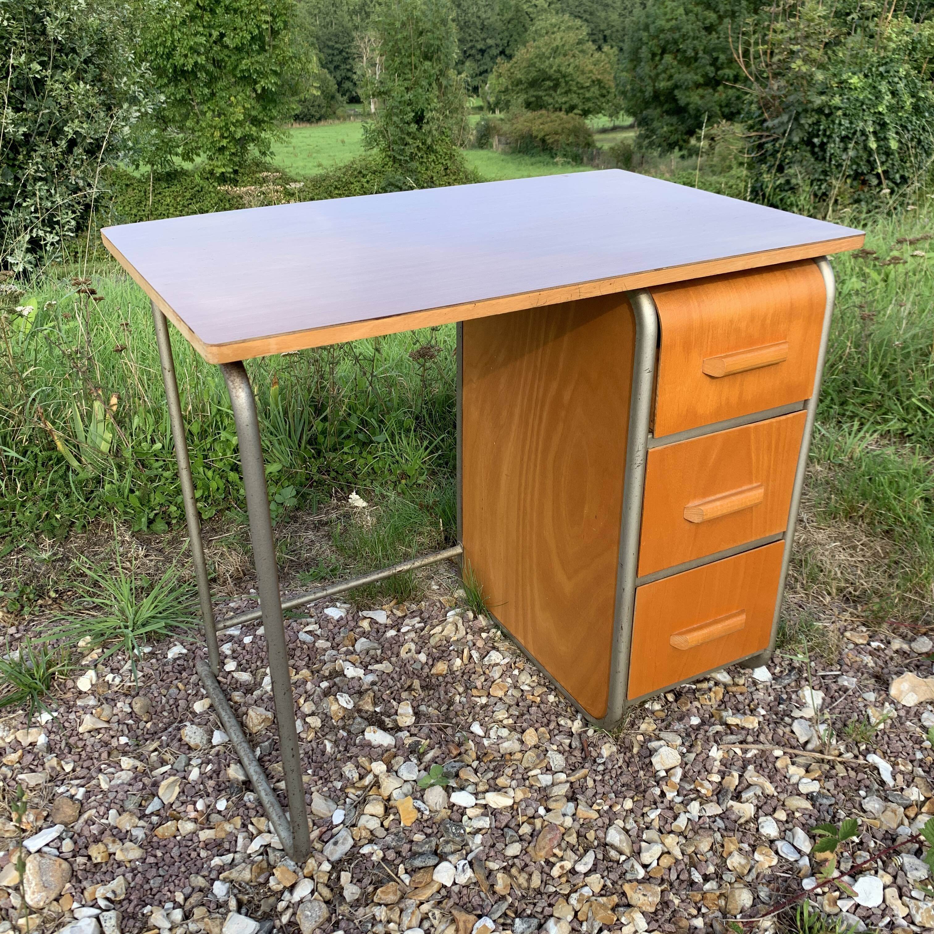 Child desk with drawer box 1950