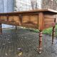 Solid cherry game table with 2 front drawers and panelled crosspieces.