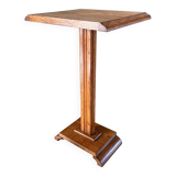 Vintage solid oak saddle plant holder